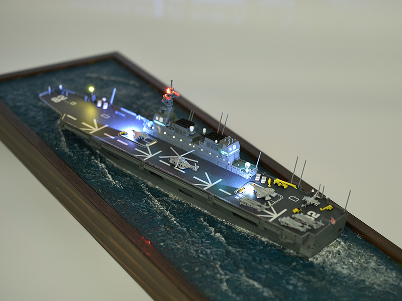 DDH-182護衛艦いせLED電飾模型後方トップビュー