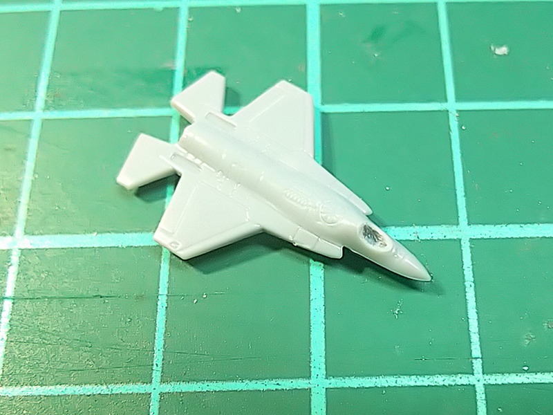 アオシマ護衛艦いせ就航時1/700F-35B電飾模型LED埋込加工