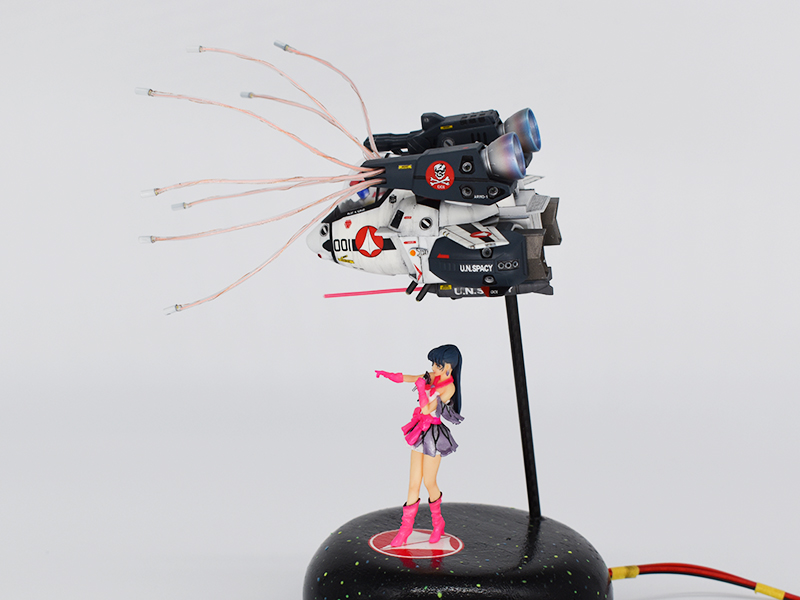 マクロス VF-1Jたまごひこーき 完成 電飾OFFサイド