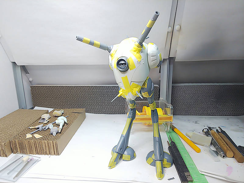 マクロスリガード製作仮組み電飾検討