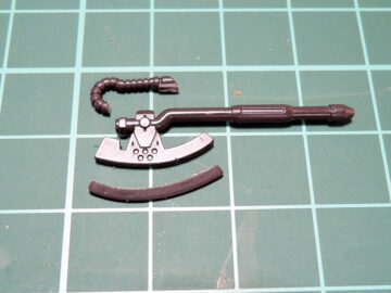 ガンプラくんザクヒートホーク電飾加工パーツ分離