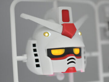 ガンプラくんガンダムモノアイ、バルカン砲LED化改造完成