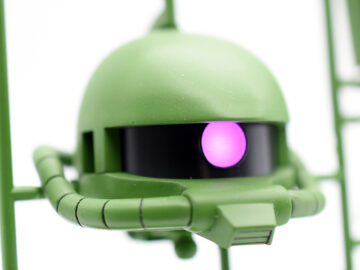 ガンプラくん量産ザクモノアイLEDフェード点灯完成