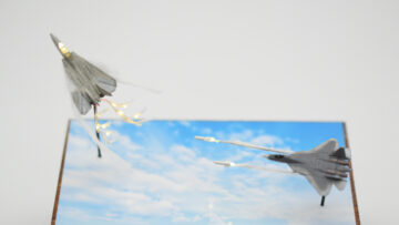 ピットロード 1/700 F-14+Su-57 トップガンマーベリックドッグファイトジオラマ製作
